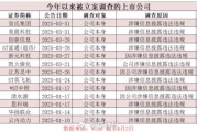 A股監管風暴來襲！近期多家上市公司被立案