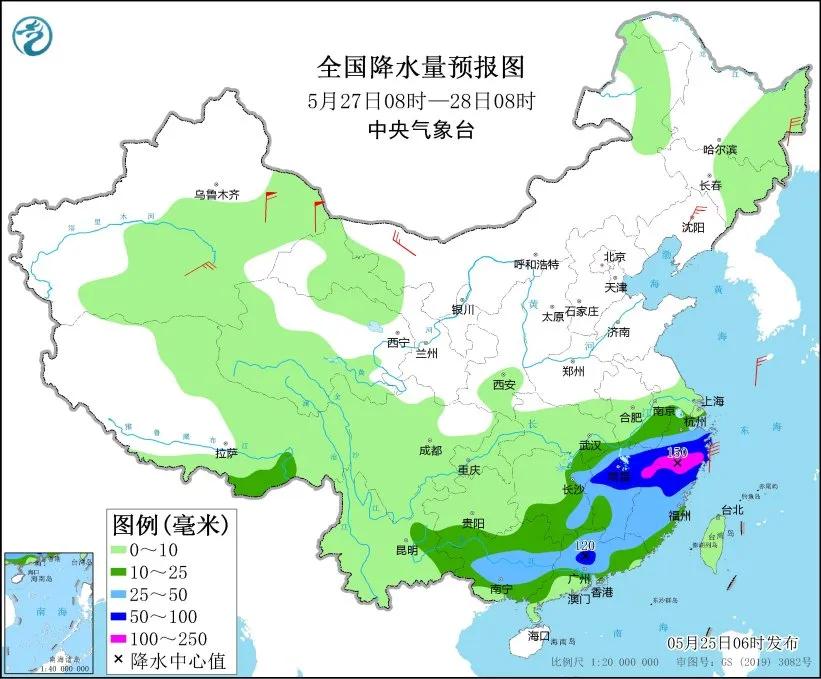 未來三天國內天氣預報（5月25日）