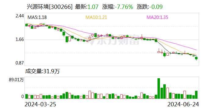 前東家新希望投資出手 興源環(huán)境子公司有望獲5億元債權增資
