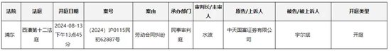 耐人尋味！中天國富證券“起訴”在職保代......