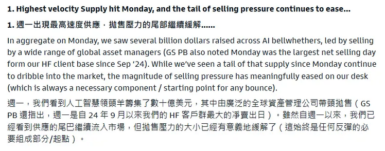高盛：本輪DeepSeek引發的拋售已接近尾聲